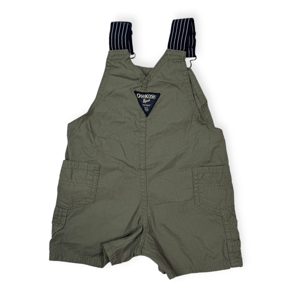 Oshkosh Baby Boy Overall Shorts in Green - Picture 2 of 11